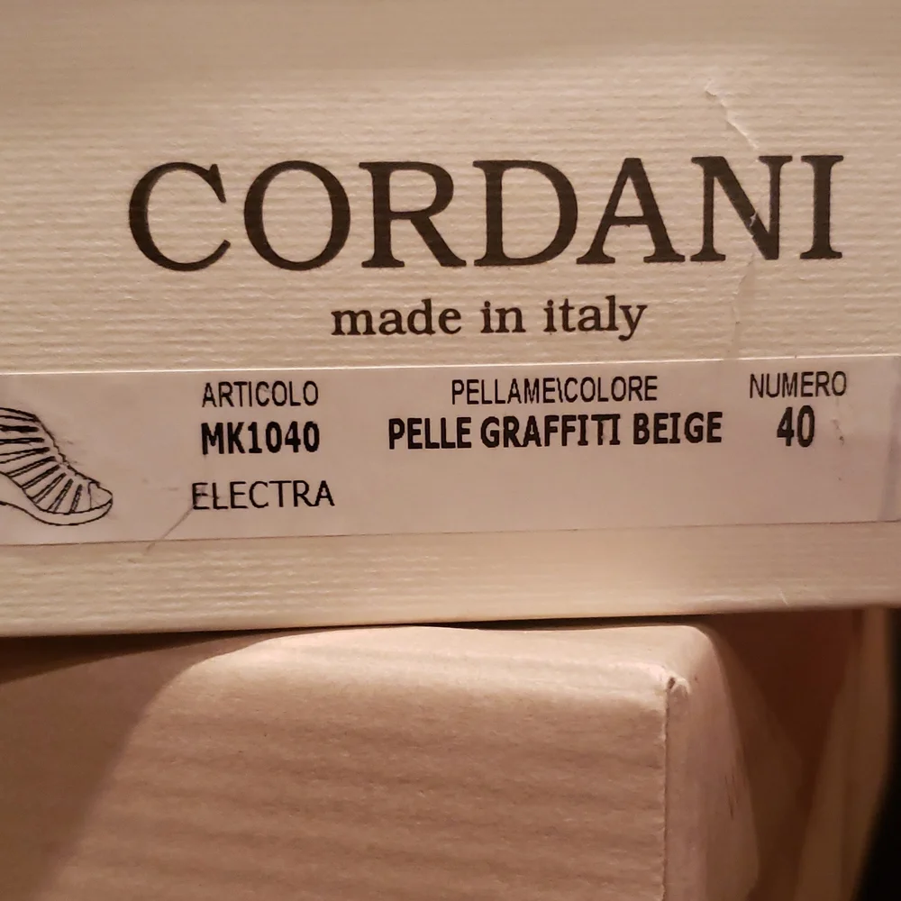 CORDANI Italy New Caged Wedge Sandal Strappy Gladiator Cork Platform Leather 40